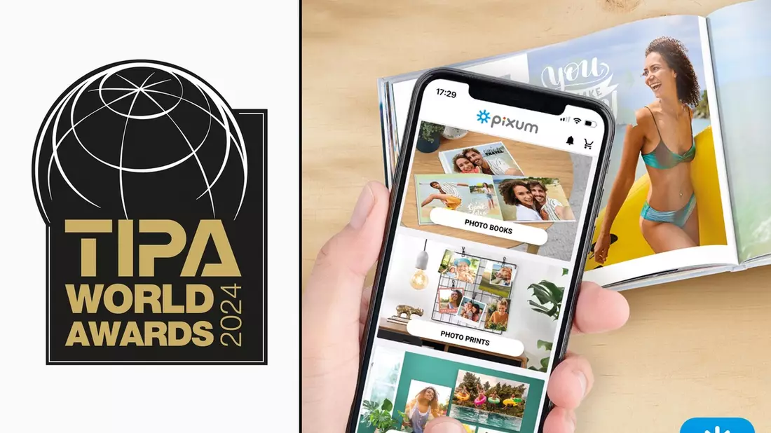 Pixum App gewinnt TIPA World Award 2024 als beste App für Fotoprodukte - Bild: presseportal.de