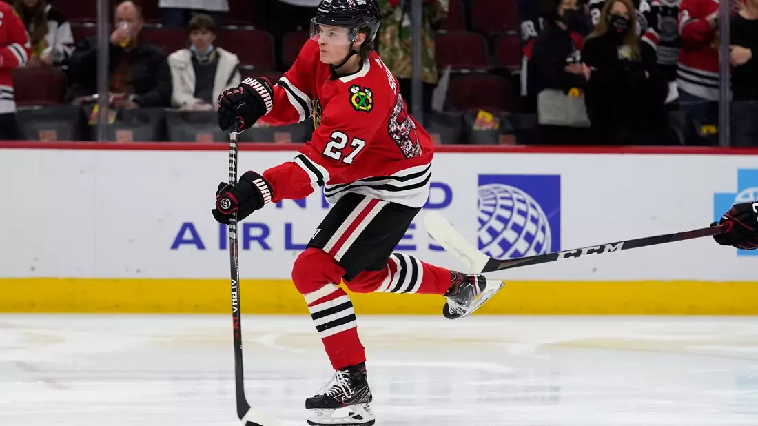 Lukas Reichel hat eine durchwachsene NHL-Saison hinter sich. - Bild: Nam Y. Huh/AP/dpa