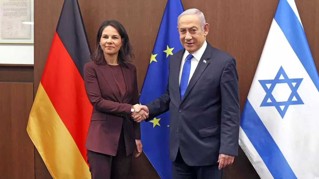 Bundesaußenministerin Annalena Baerbock und Israels Premier Benjamin Netanjahu trafen sich am Mittwoch in Jerusalem. - Bild: Ilia Yefimovich/dpa