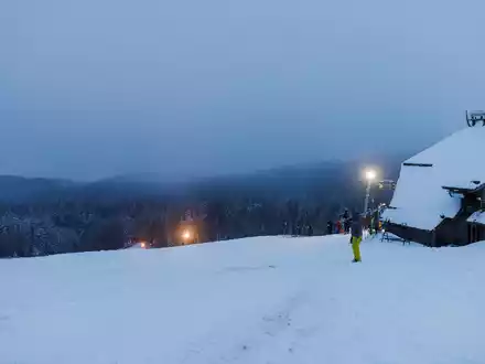 Nach sommerlichen Temperaturen auf dem Schwarzwaldgipfel des Kandels ist der Winter zurückgekehrt - mit jeder Menge Neuschnee. - Foto: Philipp von Ditfurth/dpa