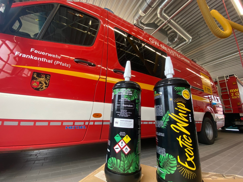 FW Frankenthal: Lachgaskartuschen lösen Feuerwehreinsatz aus - Foto: presseportal.de