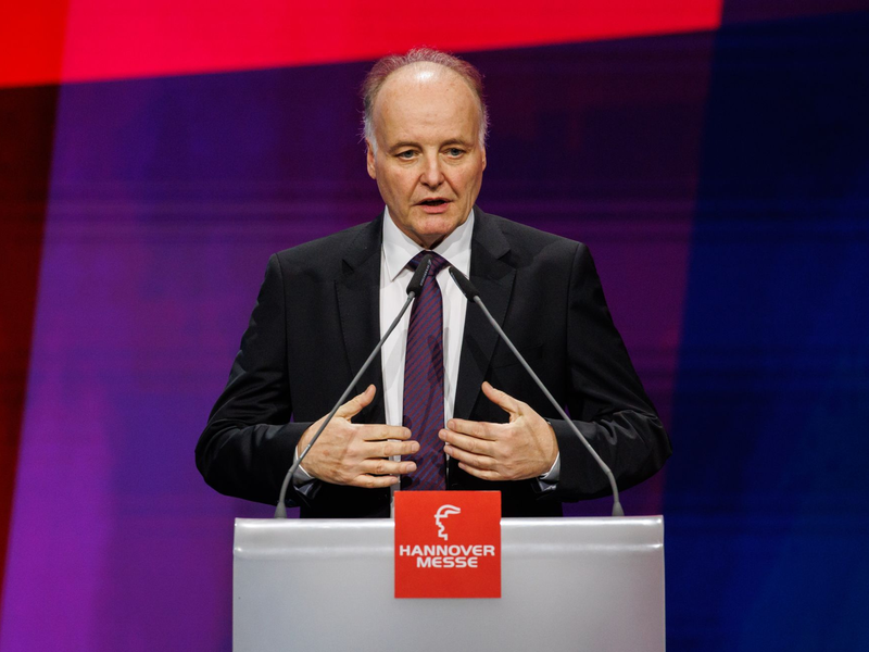 ZVEI-Präsident Gunther Kegel bei der Eröffnung der Hannover Messe 2023. - Foto: Michael Matthey/dpa