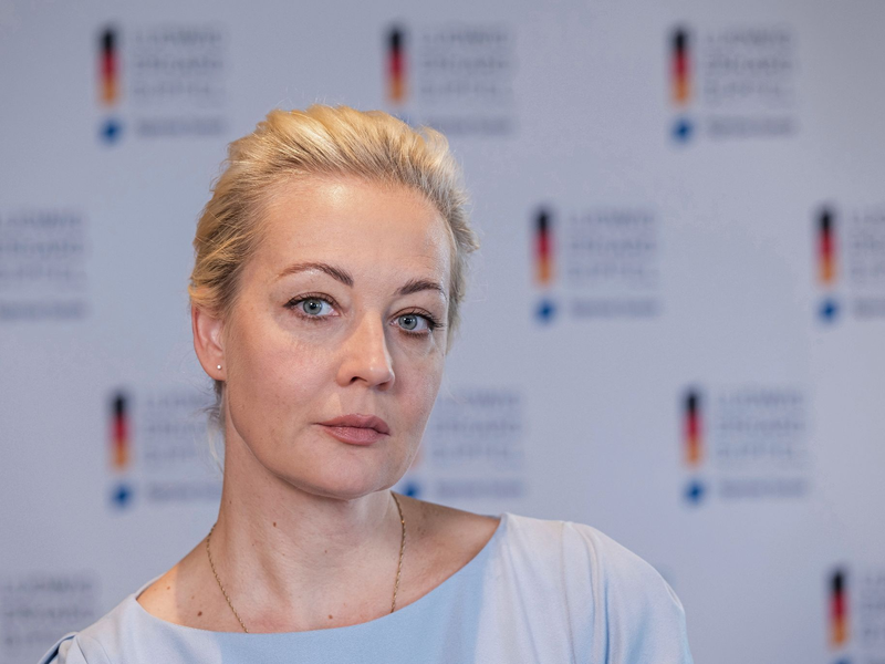 Julia Nawalnajas warnt vor der Unberechenbarkeit des Kremlchefs. - Foto: Peter Kneffel/dpa