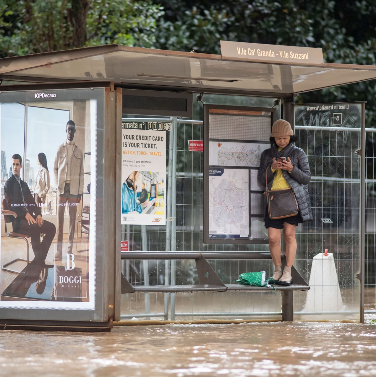 Der Fluss Seveso war im Oktober 2023 in Mailand über die Ufer getreten und überschwemmte die Stadt. - Foto: Claudio Furlan/LaPresse via ZUMA Press/dpa