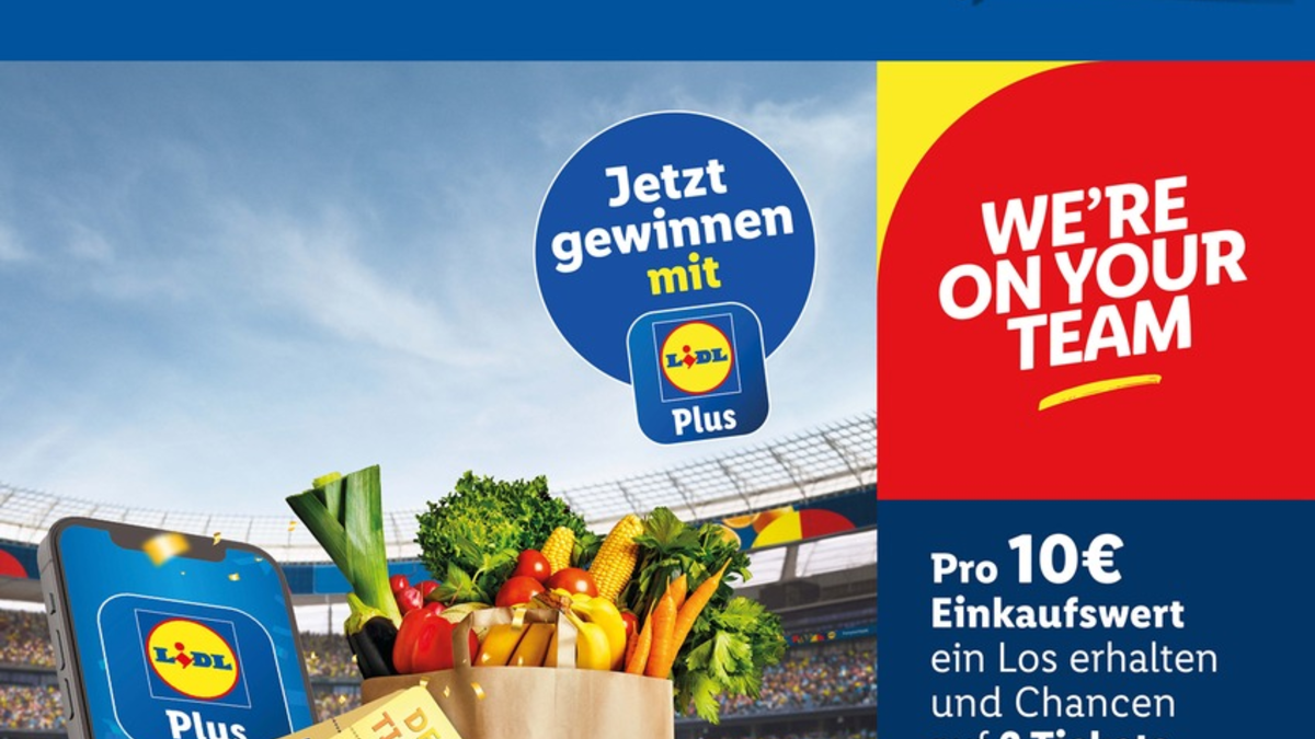 Exklusive Verlosung bei Lidl Plus: 10.000 Fußballtickets für UEFA EURO 2024 TM zu gewinnen - Foto: presseportal.de