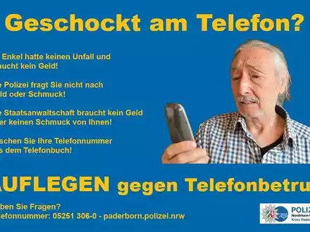 POL-PB: Geschockt am Telefon? - Betrüger erbeuten Bargeld - Foto: presseportal.de
