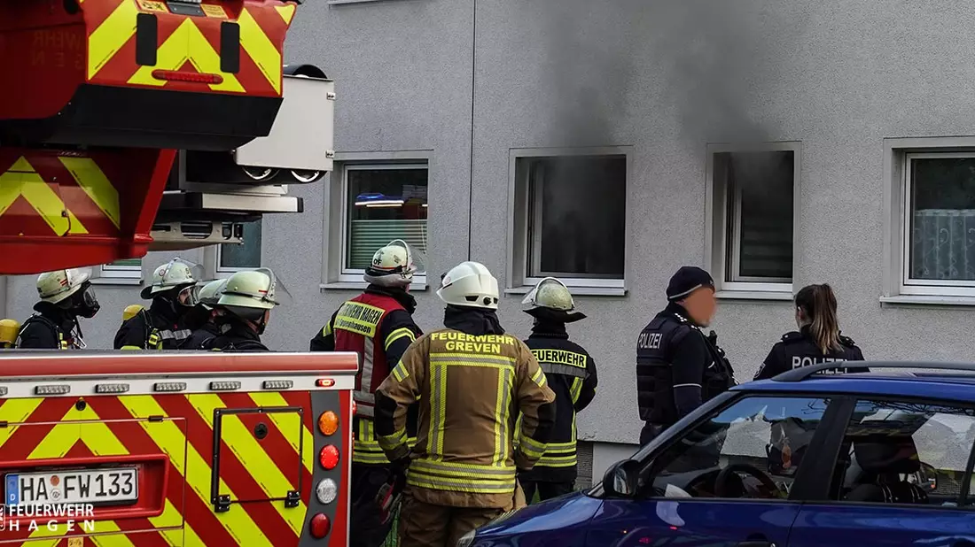 FW Hagen: Zimmerbrand, Stadtteil Emst - Bild: presseportal.de