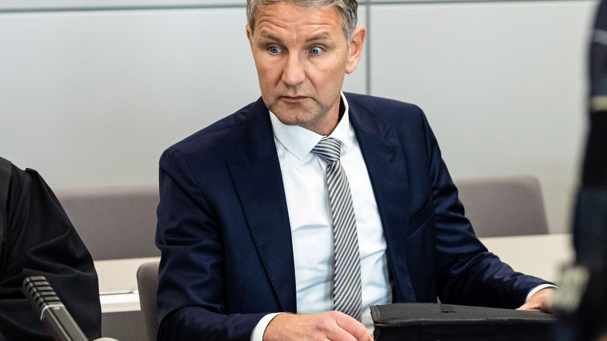 Soll wissentlich in einer Rede eine Parole der SA, «Alles für Deutschland», verwendet haben: Björn Höcke. - Foto: Jens Schlueter/AFP/dpa