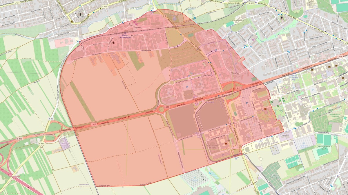 FW Mainz: Bombenfund in Mainz Nähe Europakreisel: Entschärfung voraussichtlich am Freitag, 26. April 2024 - Foto: presseportal.de