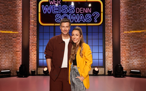 Das Paarduell: Annemarie und Wayne Carpendale bei Wer weiß denn sowas? - Das Wissensquiz vom 6. bis 10. Mai 2024, um 18:00 Uhr im Ersten - Foto: presseportal.de Das Paarduell: Annemarie und Wayne Carpendale bei Wer weiß denn sowas? - Das Wissensquiz vom 6. bis 10. Mai 2024, um 18:00 Uhr im Ersten - Foto: presseportal.de