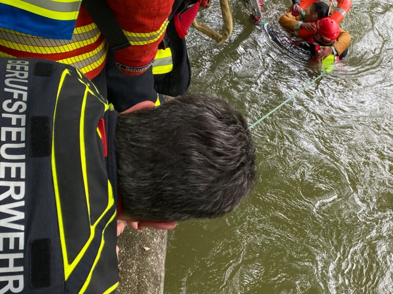FW-M: Dramatische Minuten an der Isar (Isarvorstadt) - Foto: presseportal.de