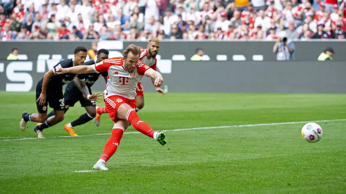 Bayerns Matchwinner gegen Frankfurt: Harry Kane. - Bild: Niklas Treppner/dpa