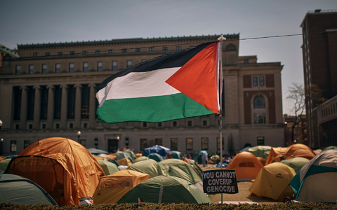 Mittlerweile protestieren Studierende und Hochschulpersonal an Universitäten in mehr als zwei Dutzend US-Bundesstaaten gegen den Gaza-Krieg. - Foto: Andres Kudacki/AP/dpa