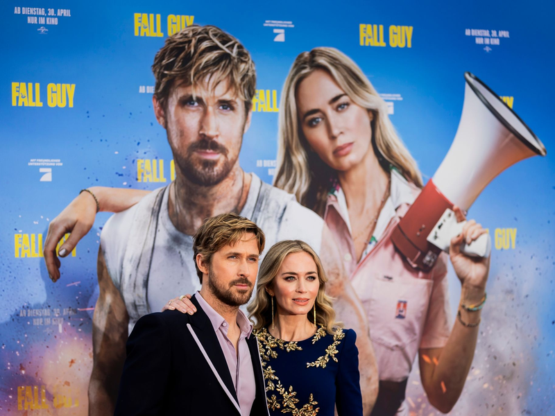 Ryan Gosling und Emily Blunt stellen «The Fall Guy» in Berlin vor. - Foto: Christoph Soeder/dpa
