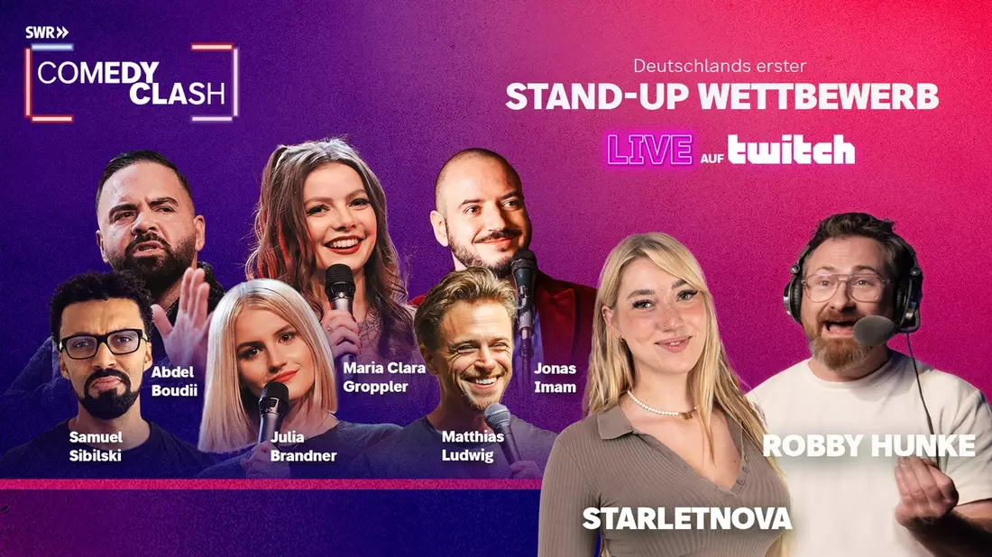 Comedy Clash: SWR startet Deutschlands ersten interaktiven Comedy-Wettbewerb auf Twitch - Bild: presseportal.de