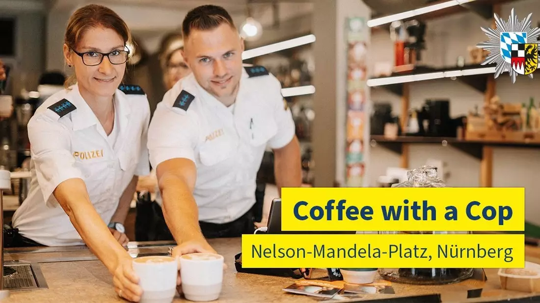 POL-MFR: (448) 'Coffee with a Cop' am Nelson-Mandela-Platz - Bild: presseportal.de