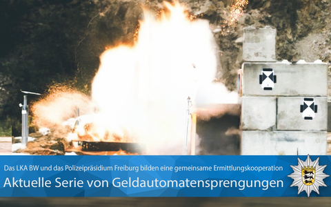 LKA-BW: Gemeinsame Pressemitteilung des Polizeipräsidiums Freiburg und des Landeskriminalamts BW zu der aktuellen Serie von Geldautomatensprengungen im Zuständigkeitsbereich des Polizeipräsidiums Freiburg - Foto: presseportal.de
