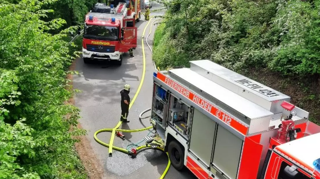 FW-Erkrath: Brand eines Regiobahn-Zuges im Neandertal - Bild: presseportal.de