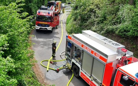 FW-Erkrath: Brand eines Regiobahn-Zuges im Neandertal - Foto: presseportal.de