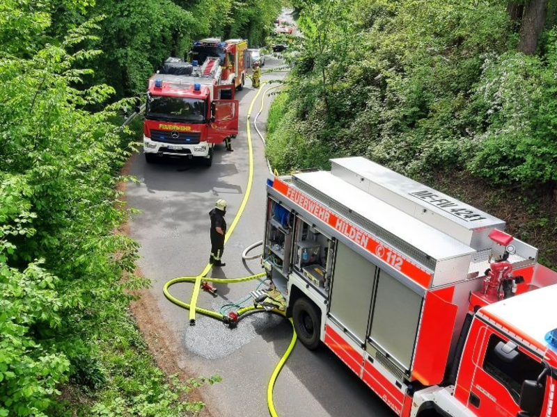 FW-Erkrath: Brand eines Regiobahn-Zuges im Neandertal - Foto: presseportal.de