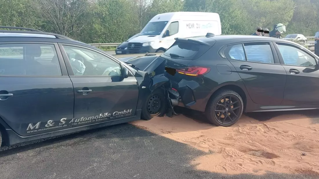 FW-EN: Verkehrsunfall auf der BAB 1 mit drei PKW - Bild: presseportal.de