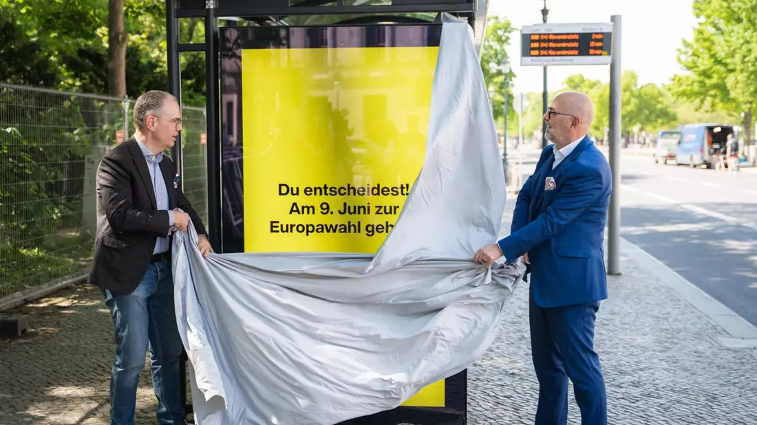 GO VOTE: Philip Morris Deutschland und Außenwerber Wall rufen gemeinsam zur Europawahl auf - Bild: presseportal.de