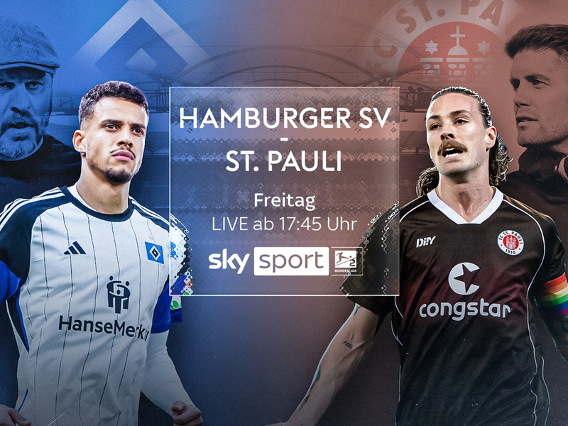 St. Pauli mit dem Matchball zum Aufstieg beim HSV, Dortmund gegen Augsburg und der VfB gegen die Bayern am Wochenende live bei Sky Sport - Foto: presseportal.de