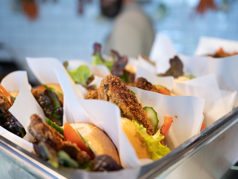 Schnitzelbrötchen aus Soja: Fleischersatzprodukte sind zunehmend gefragt in Deutschland (Symbolbild). - Foto: Sebastian Kahnert/dpa