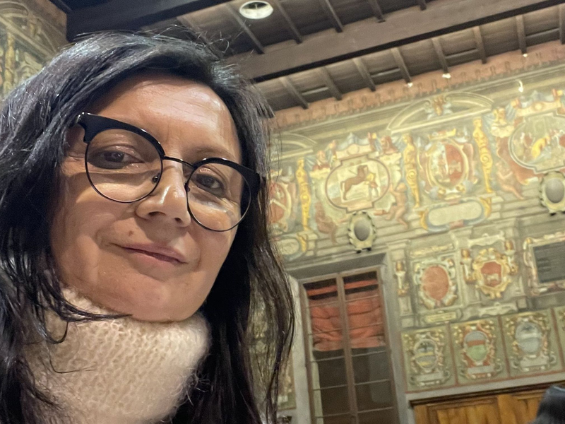 Valentyna Bochkovska wird geehrt. - Foto: Valentyna Bochkovska/Stadt Mainz/dpa