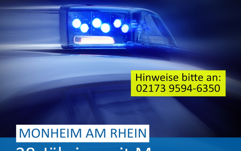 POL-ME: Monheimerin überfallen: Polizei ermittelt und bittet um Hinweise - Monheim am Rhein - 2405007 - Foto: presseportal.de