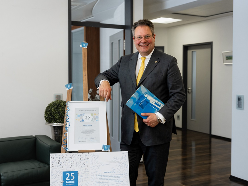 Patrick Döring feiert Jubiläum bei der Wertgarantie Group / Vorstandsvorsitzender seit 25 Jahren im Unternehmen - Foto: presseportal.de