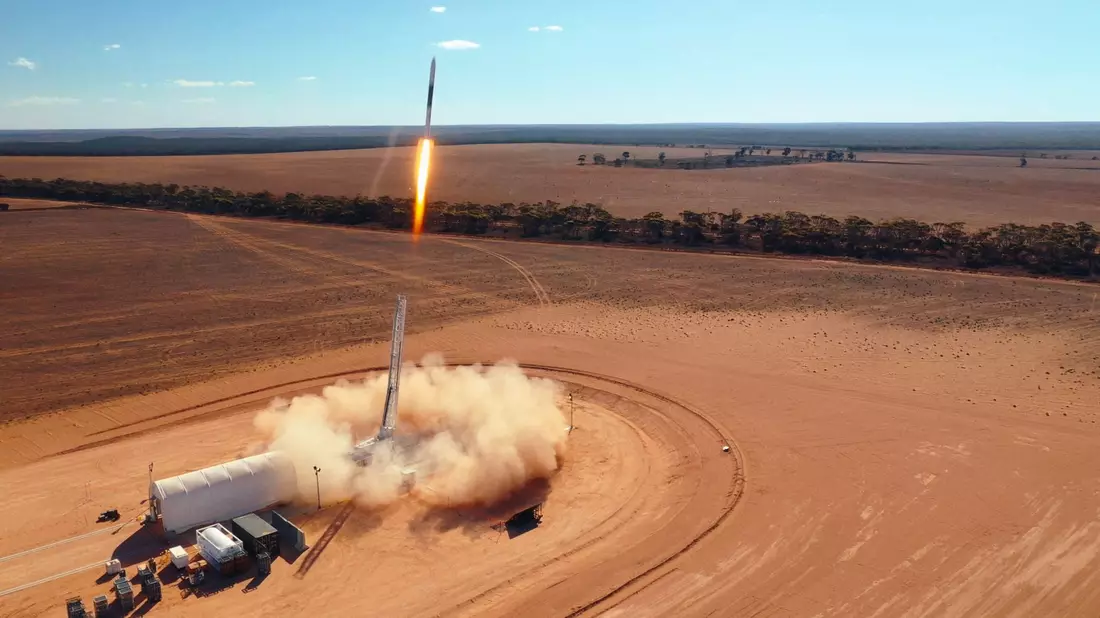 Die Rakete startete in Koonibba, Australien. Sie wird mit Paraffin und flüssigem Sauerstoff angetrieben. - Bild: Hiimpulse/dpa