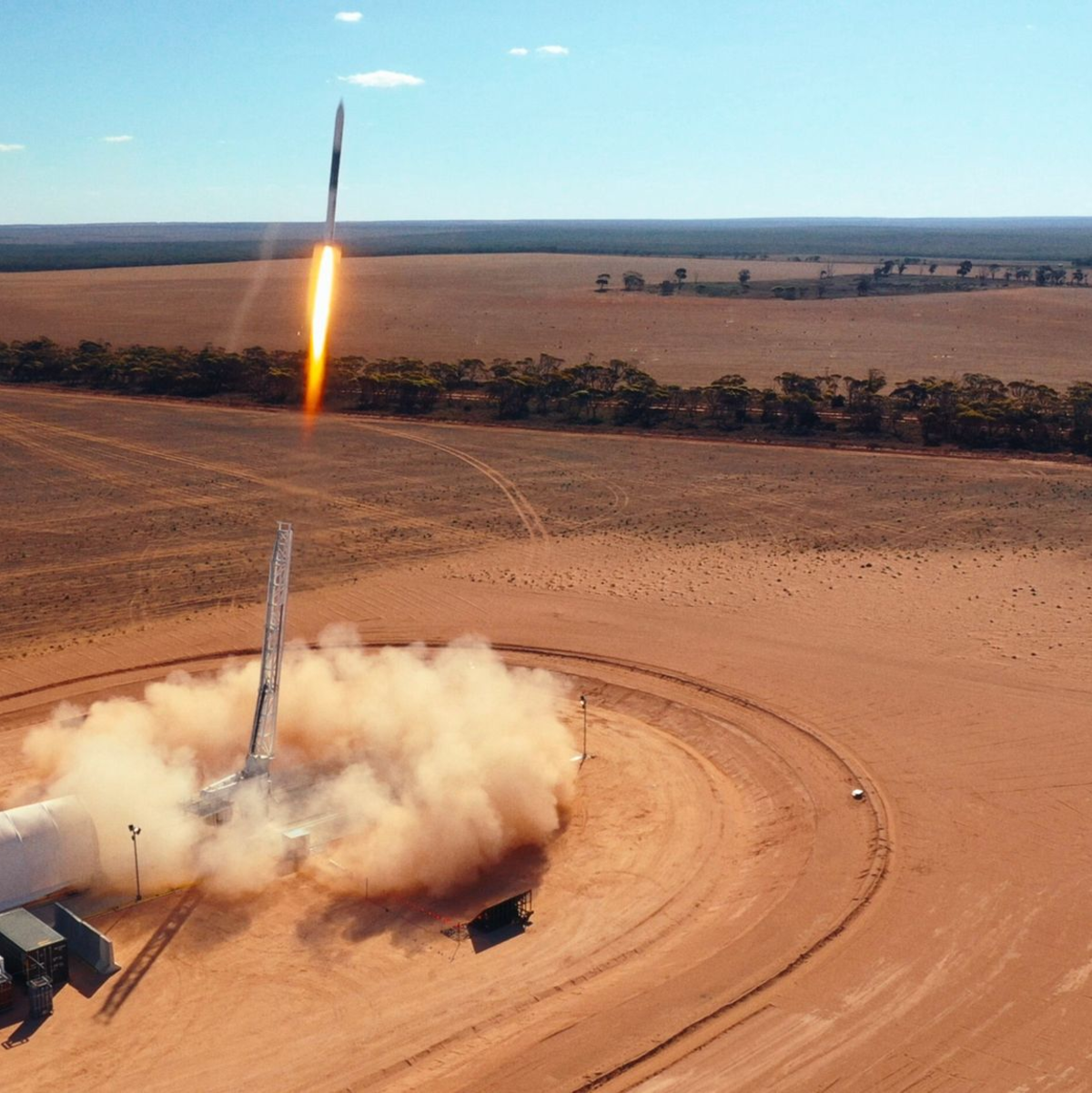Die Rakete startete in Koonibba, Australien. Sie wird mit Paraffin und flüssigem Sauerstoff angetrieben. - Foto: Hiimpulse/dpa