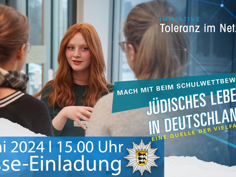 LKA-BW: Presse-Einladung - Prämierung Schulwettbewerb gegen Antisemitismus - Jüdisches Leben in Deutschland: Eine Quelle der Vielfalt - Foto: presseportal.de