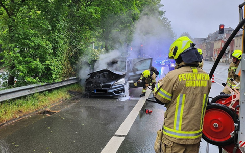 FW Gronau: Fahrzeugbrand auf der Hermann-Ehlers-Straße - Foto: presseportal.de