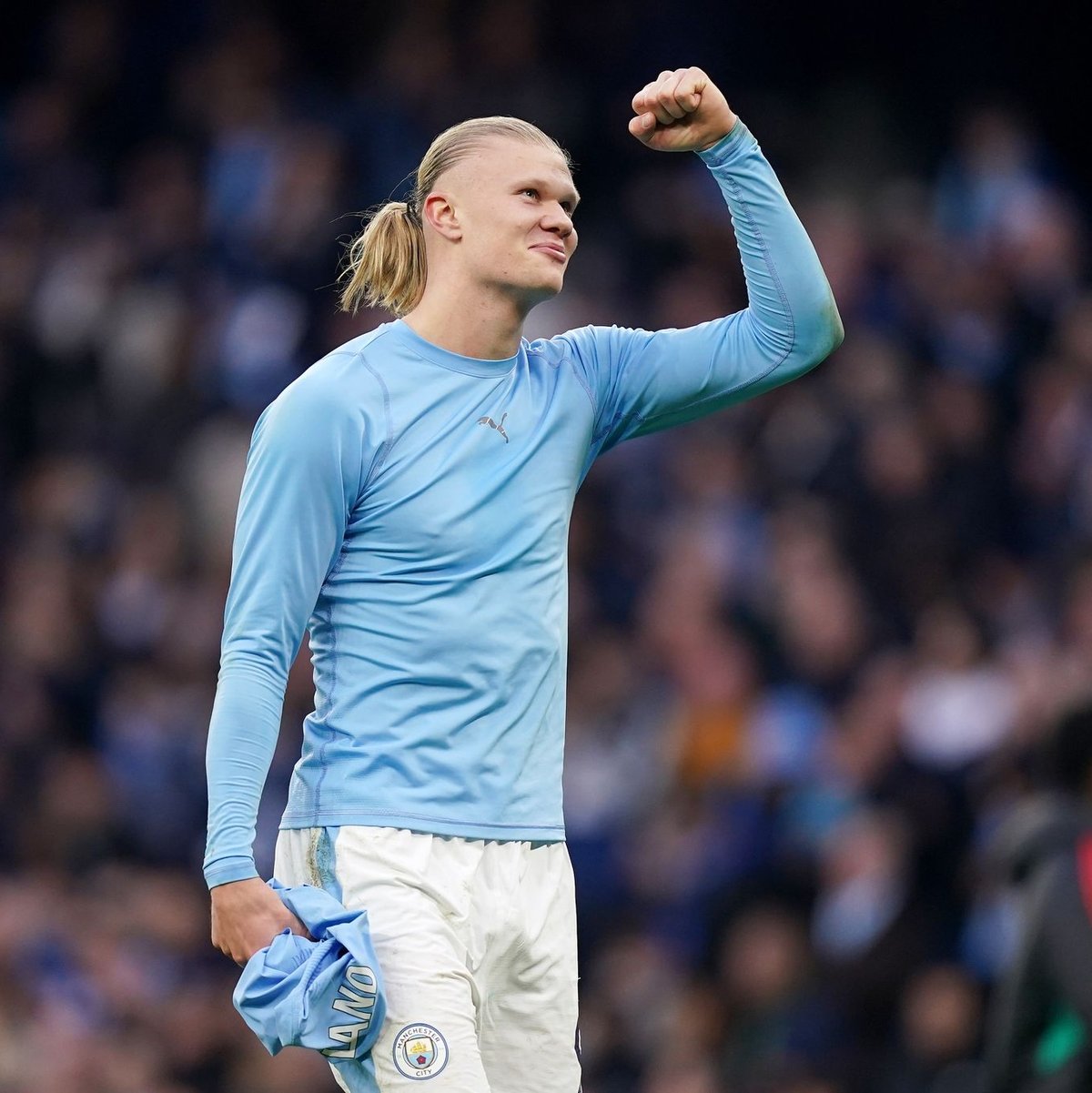 Überragte beim 5:1 gegen Wolverhampton mit einem Viererpack: City-Stürmer Erling Haaland. - Foto: Mike Egerton/PA Wire/dpa/Archivbild