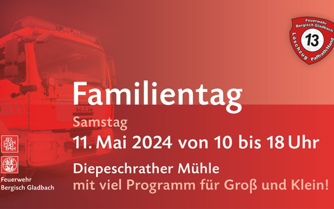 FW-GL: Familientag der Feuerwehr Bergisch Gladbach am 11. Mai 2024 - Foto: presseportal.de