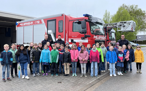 FW-KLE: Toller Projekttag der Grundschule Hasselt mit der Freiwilligen Feuerwehr Bedburg-Hau - Foto: presseportal.de