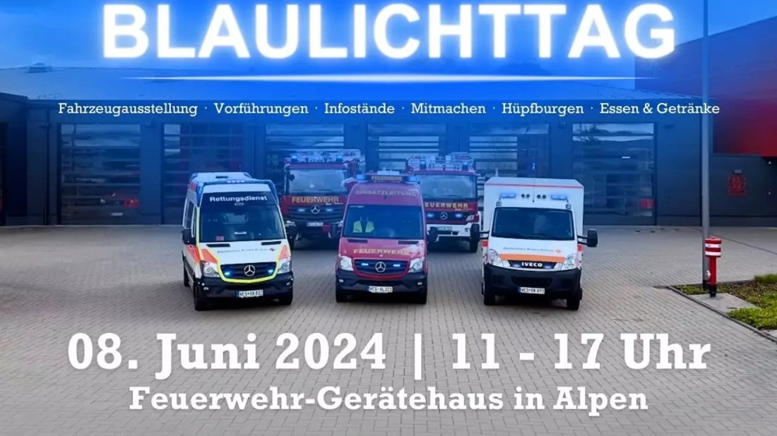 FW Alpen: Blaulichttag bei der Freiwilligen Feuerwehr Alpen - Bild: presseportal.de