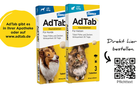 Jetzt an Parasitenschutz denken / Kleine Kautablette schützt Hunde und Katzen vor Zecken & Flöhen - Foto: presseportal.de