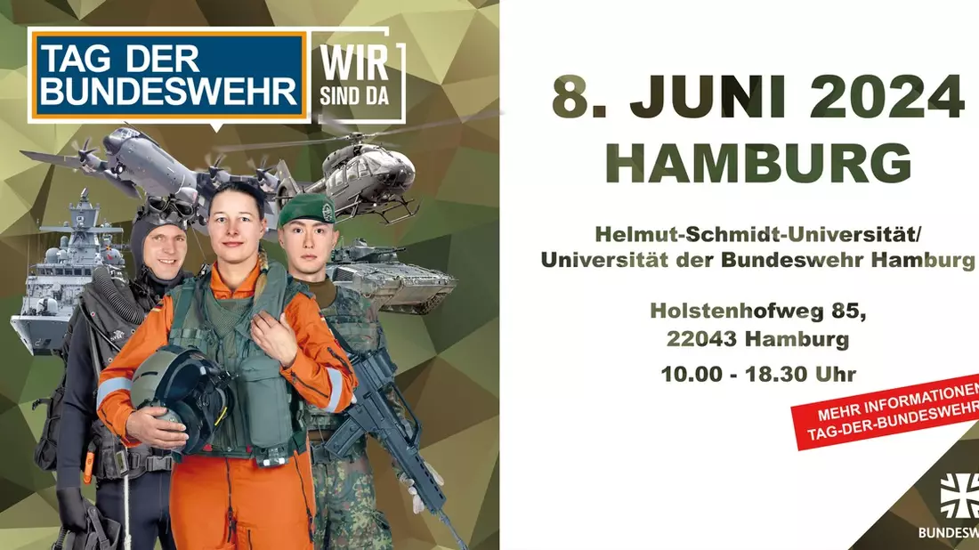 Save the Date: 8. Juni 2024: / Tag der Bundeswehr 2024 / an der Helmut-Schmidt-Universität / Universität der Bundeswehr Hamburg - Bild: presseportal.de