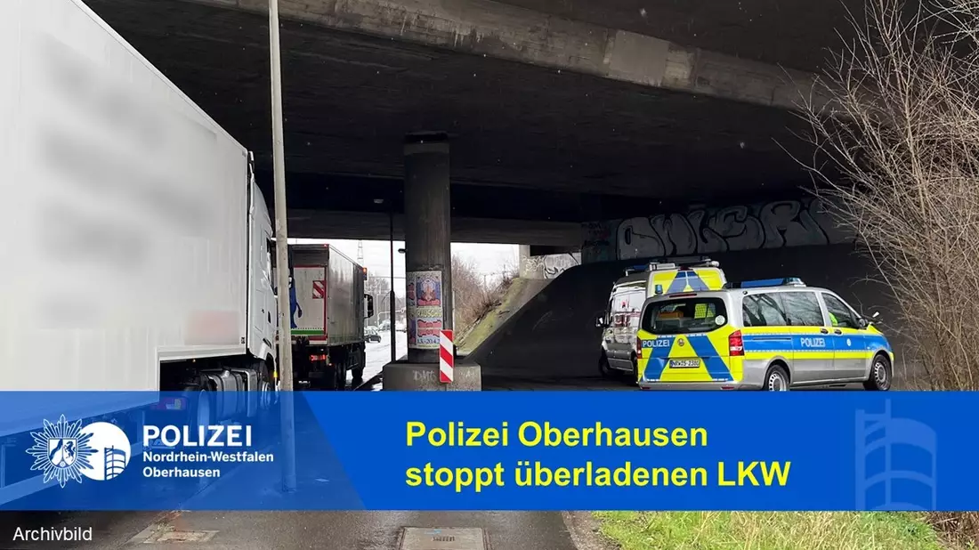 POL-OB: Polizei Oberhausen stoppt überladenen LKW - Bild: presseportal.de