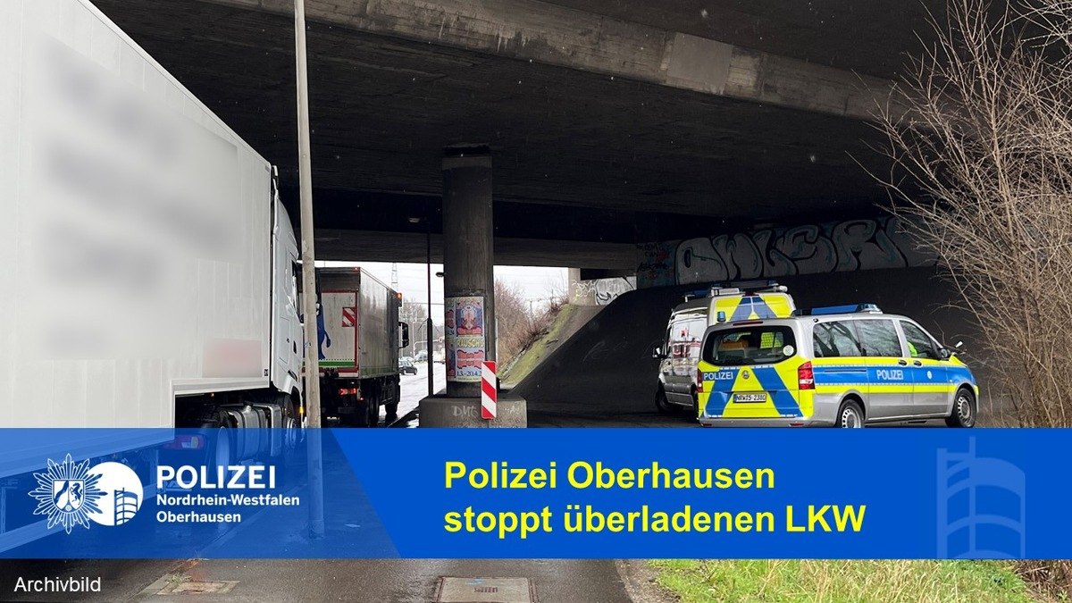 POL-OB: Polizei Oberhausen stoppt überladenen LKW - Foto: presseportal.de