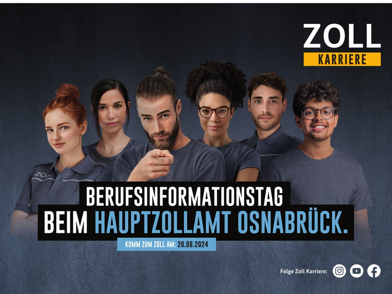 HZA-OS: Zoll-Info-Tag am 20. Juni 2024; Hauptzollamt Osnabrück gibt Blick hinter die Kulissen für ausbildungs- und studieninteressierte Jugendliche - Foto: presseportal.de