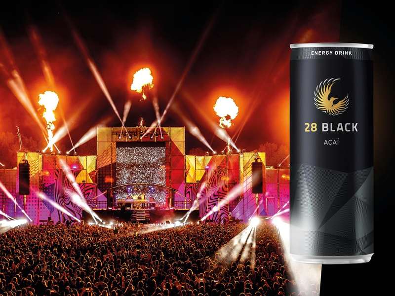 Festival-Power mit 28 BLACK / Die beliebte Energy-Drink-Marke 28 BLACK bringt deutschlandweit Energie und Geschmack auf die Festivals - Foto: presseportal.de
