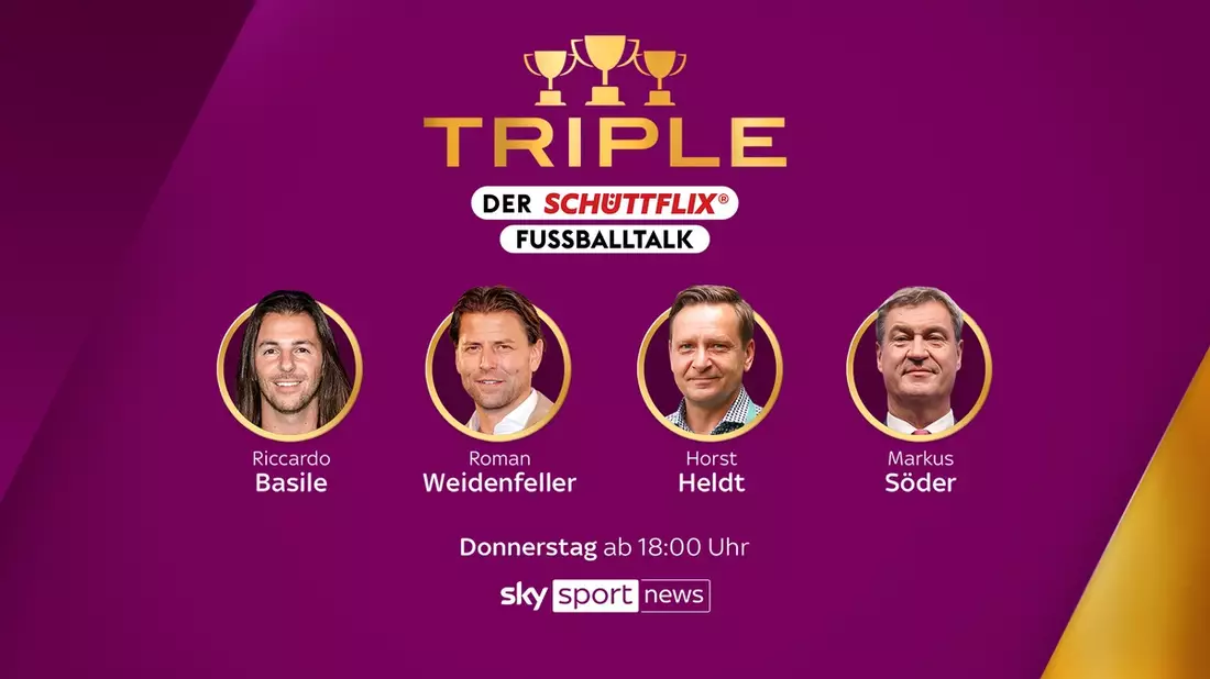 Markus Söder am Donnerstag zu Gast bei Triple - der Schüttflix Fußballtalk auf Sky Sport News - Bild: presseportal.de