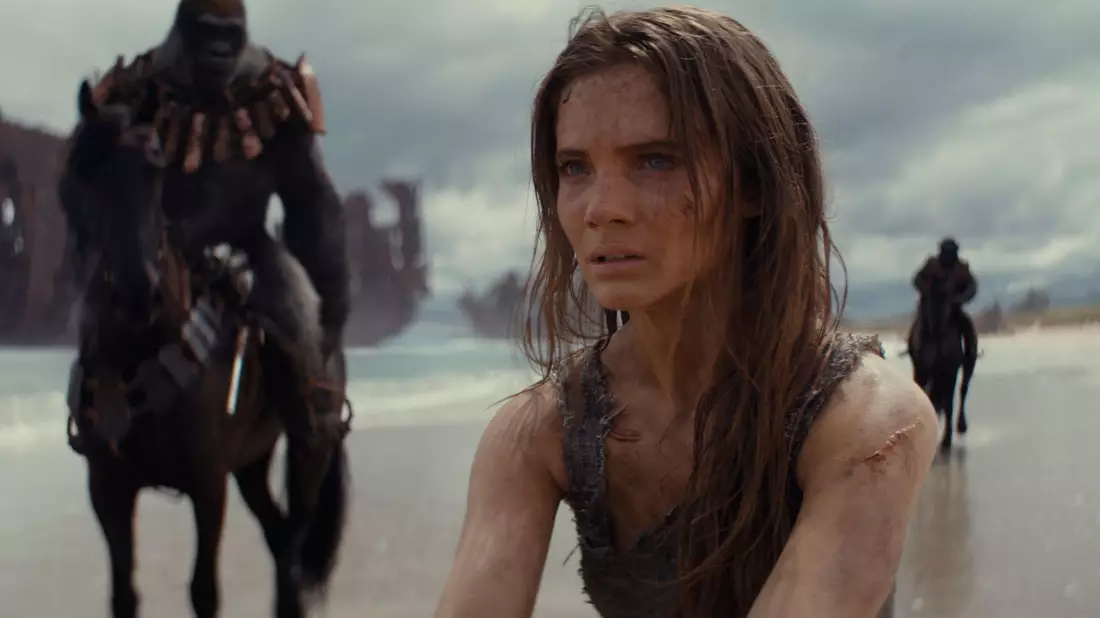 Noa (gesprochen von Owen Teague) in einer Szene des Films «Planet der Affen: New Kingdom» - Bild: -/20th Century Studios/dpa