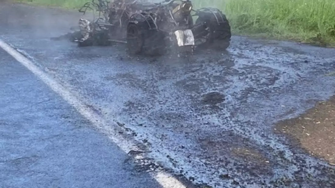 POL-PDTR: Brand eines Quads auf der K 57 - Bild: presseportal.de