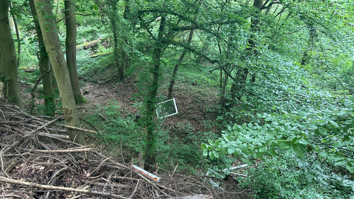 POL-PDNR: Neuwied ST Heimbach-Weis - Illegale Müllablagerung im Heimbach-Weiser Wald - Foto: presseportal.de