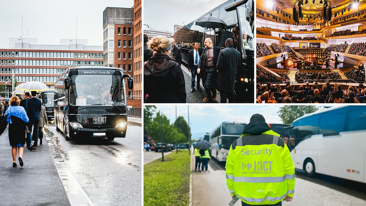 Charter- und Mietbusse der HCT Bus- & Eventlogistik für Messen, Events und Veranstaltungen: Koordination und Buslogistik aus einer Hand - Foto: presseportal.de
